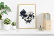 Watercolor Black White Halloween, an Illustration by Canvas Craft (Thumbnail 5 of 7)