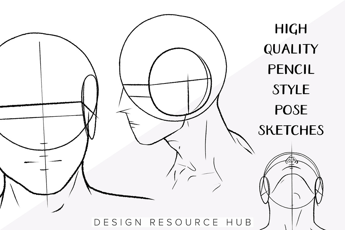 Procreate Drawing: Portrait Poses, a Shape Add-On by Design Resource Hub (Photo 7 of 10)