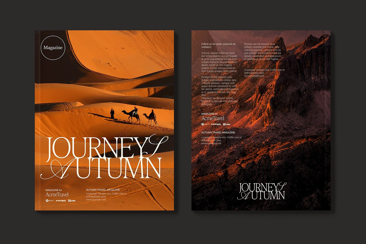 Autumn Travel Magazine Template preview 5