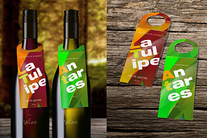 Wine Neckhanger Mockup