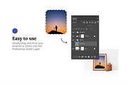 Summer Wood Frame Mockups, a Print Template by urgent studio (Thumbnail 3 of 5)