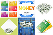 Money, Paper currency, Credit Cards, a Finance Illustration by TAlex (Thumbnail 1 of 6)