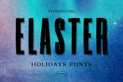 Elaster Holidays Font, a Font by Creativetacos (Thumbnail 1 of 6)