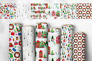 Watercolor Christmas Patterns, a Pattern Graphic by Diana Kovach (Thumbnail 2 of 7)