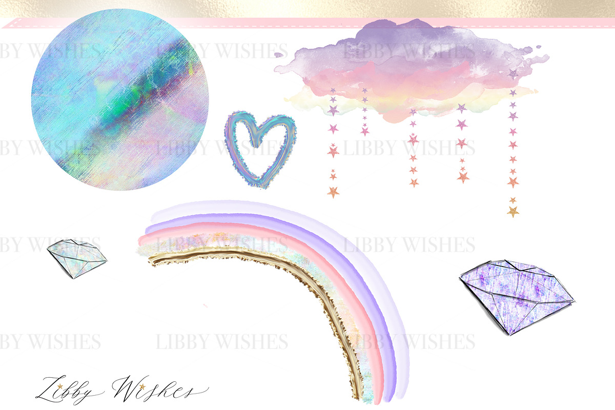 Unicorn Dreams clipart, an Illustration by Libby Wishes (Photo 8 of 11)