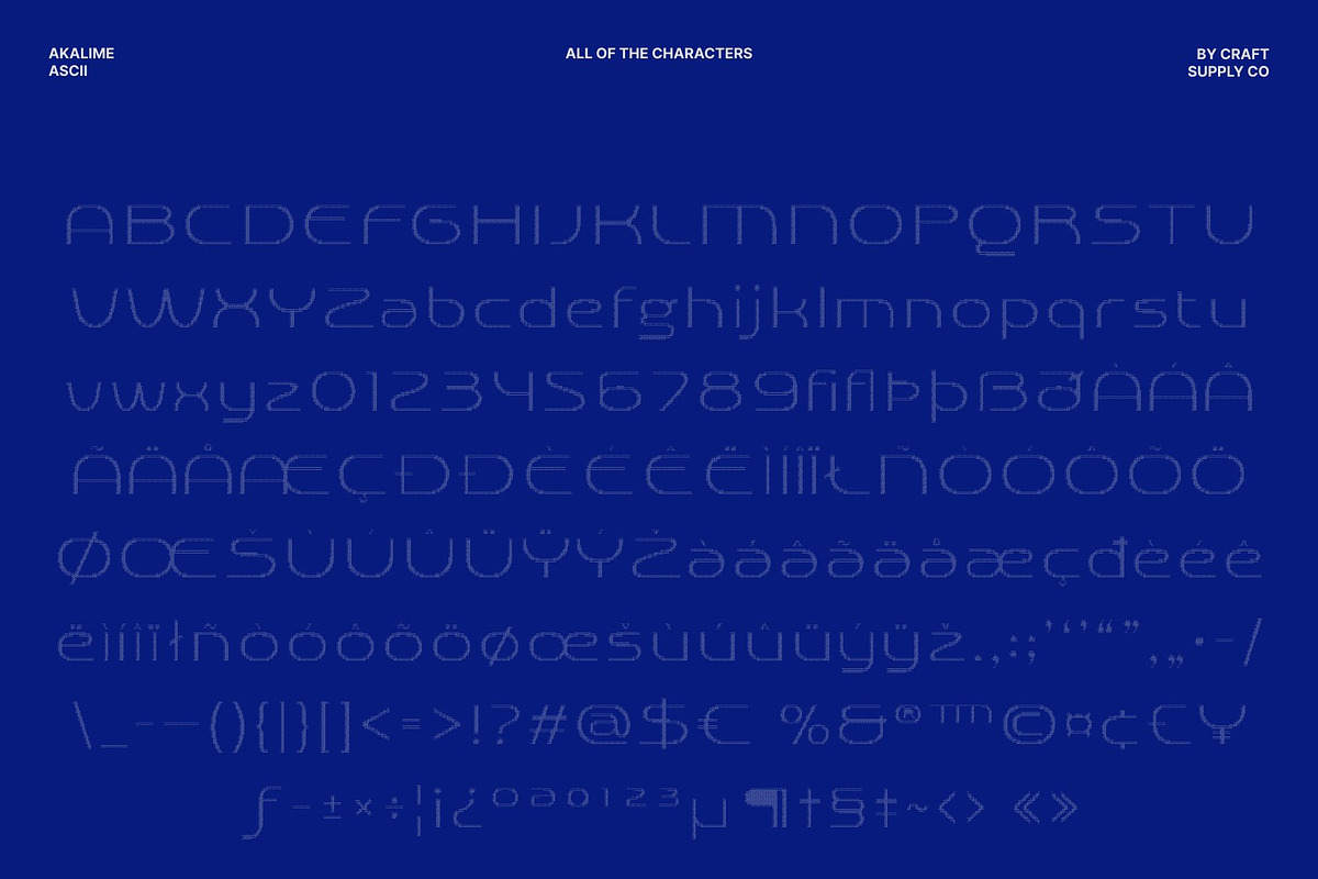 Akalime Ascii, a Sans Serif Font by Craft Supply Co. (Photo 8 of 8)