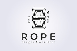 outline ropes reel logo template