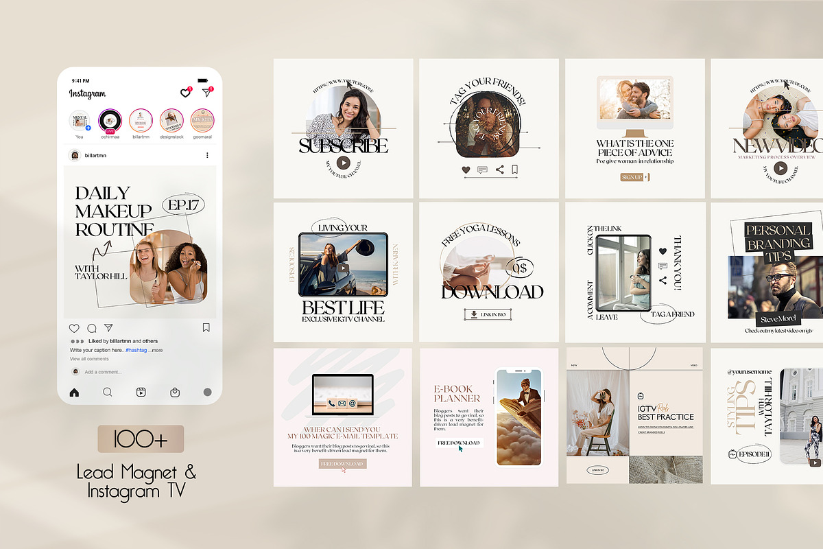 1050+ Insta Coach CANVA BUNDLE, a Social Media Template by goodesign (Photo 12 of 17)