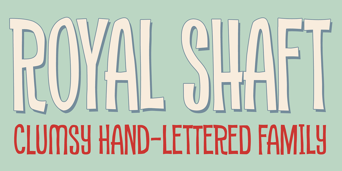 Royal Shaft, a Sans Serif Font by One Eyed Squid (Photo 1 of 6)
