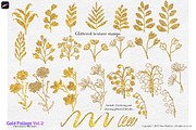 Procreate Brushes Gold Foliage Vol 2, a Brush Add-On by Fashion Workshop Bkk (Thumbnail 6 of 11)