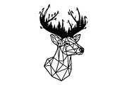 Deer Antler Silhouette Bundle, an Object Illustration by yasushie (Thumbnail 9 of 31)