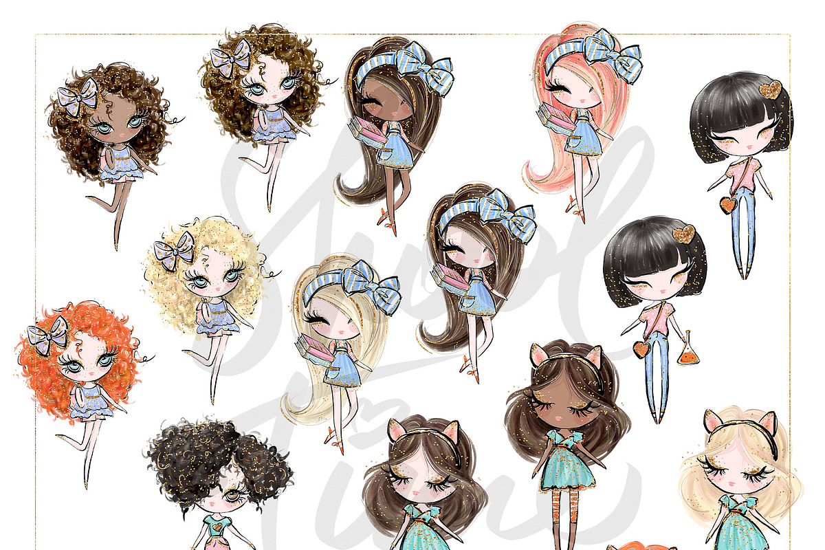 Back to School Bus Nerd Girls PNG, an Education Illustration by KaramfilaS (Photo 3 of 5)