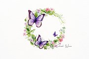 Purple and Green Wildflower Wreath, an Object Illustration by New-School-Wave (Thumbnail 3 of 5)