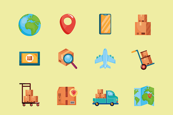 Delivery & Logistics Icon Set preview 2