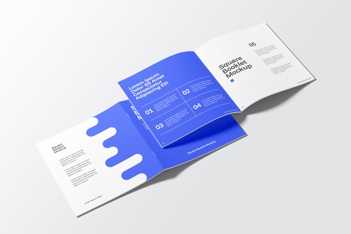 Square Booklet Mockup, a Books & Magazine Mockup by Rizky Audymas (Photo 6 of 9)