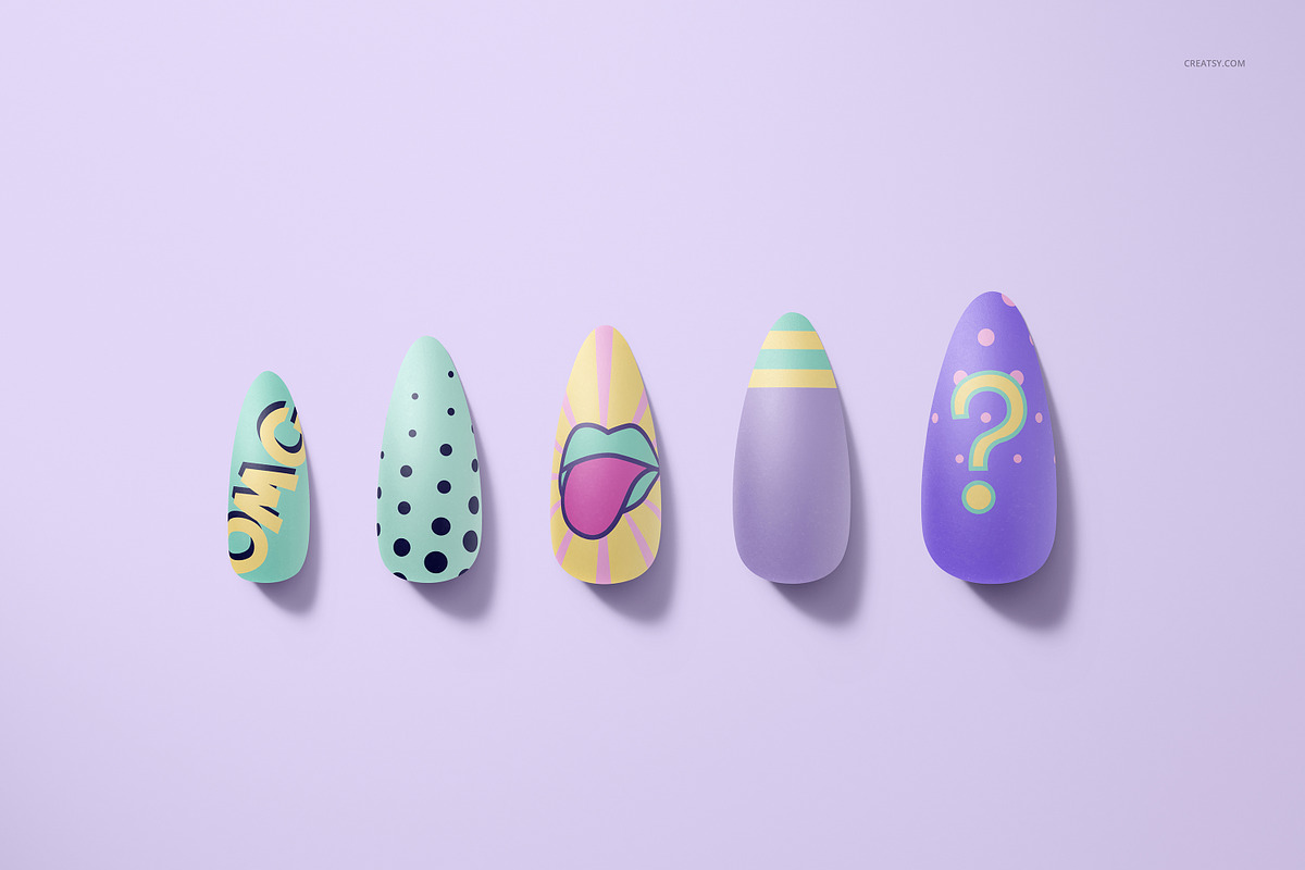 Nail Tips Mockup Set, a Merchandise Mockup by creatsy5 (Photo 8 of 11)