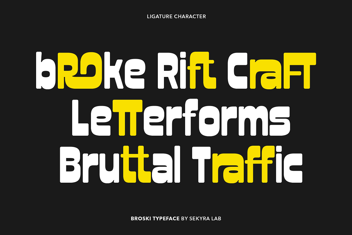 Broski - Contras Display Sans Font, a Sans Serif Font by Sekyra Lab (Photo 6 of 15)