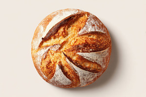 Fresh baked bread on white background, a Food & Drink Photo by AlyaAnd