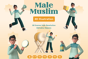 Male Muslim Activity 3D