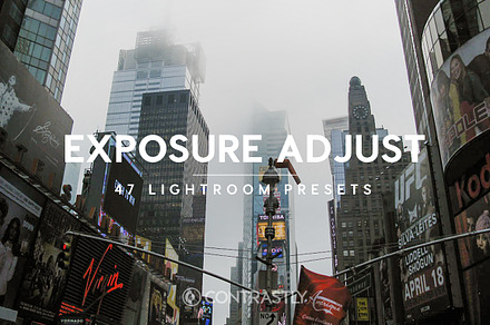 Exposure Adjust Lightroom Presets, an Action Add-On by Contrastly Shop