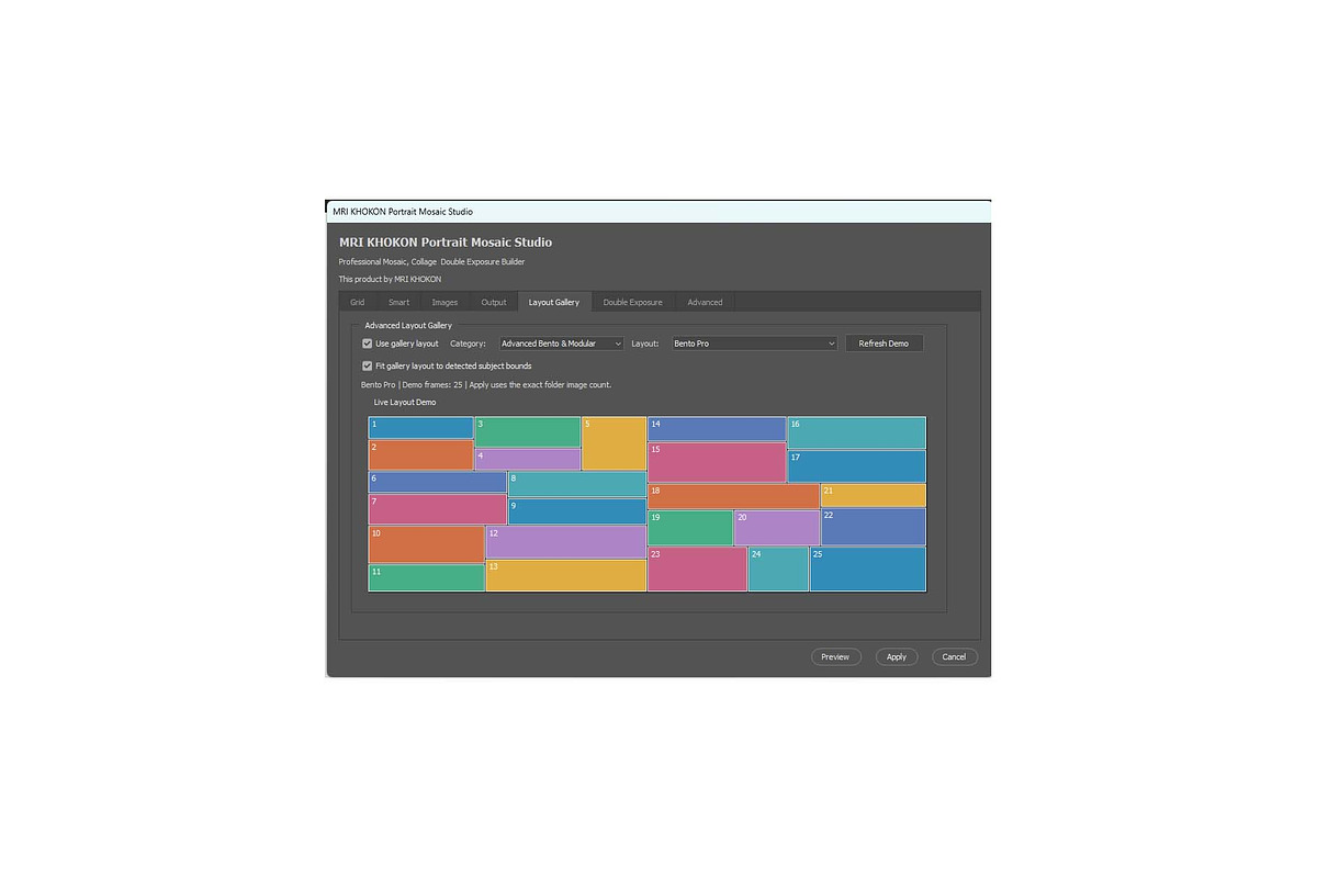 Mosaic Layout Builder PS Script, a Plug-in Add-On by MRI STUDIO (Photo 14 of 20)