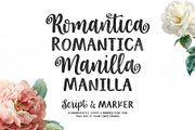 Romantica Manilla – A Handcrafted Sc, a Script Font by Four Lines Std. (Thumbnail 1 of 11)
