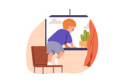 Kids in danger set. Safety concept, a Person Illustration by Good Studio (Thumbnail 8 of 12)