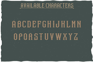 Retro Alphabet Label Typeface