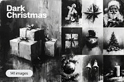 Dark Christmas - 141 images, a Seasonal Illustration by Handmadefont (Thumbnail 1 of 19)