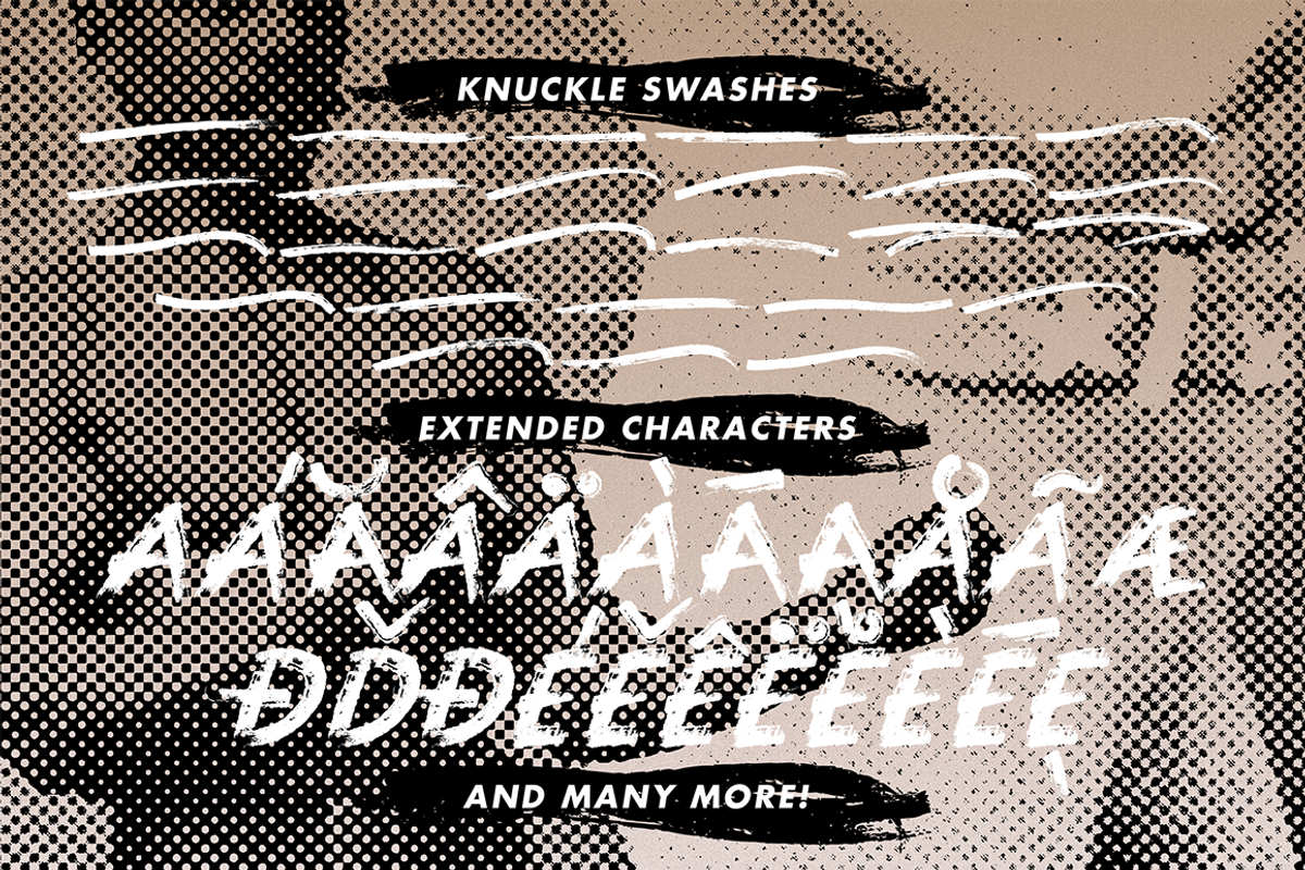 Knuckle Sandwich - A brush font preview 6