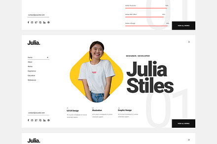 Julia - Creative Portfolio Template, a HTML Template by TemplatesJungle
