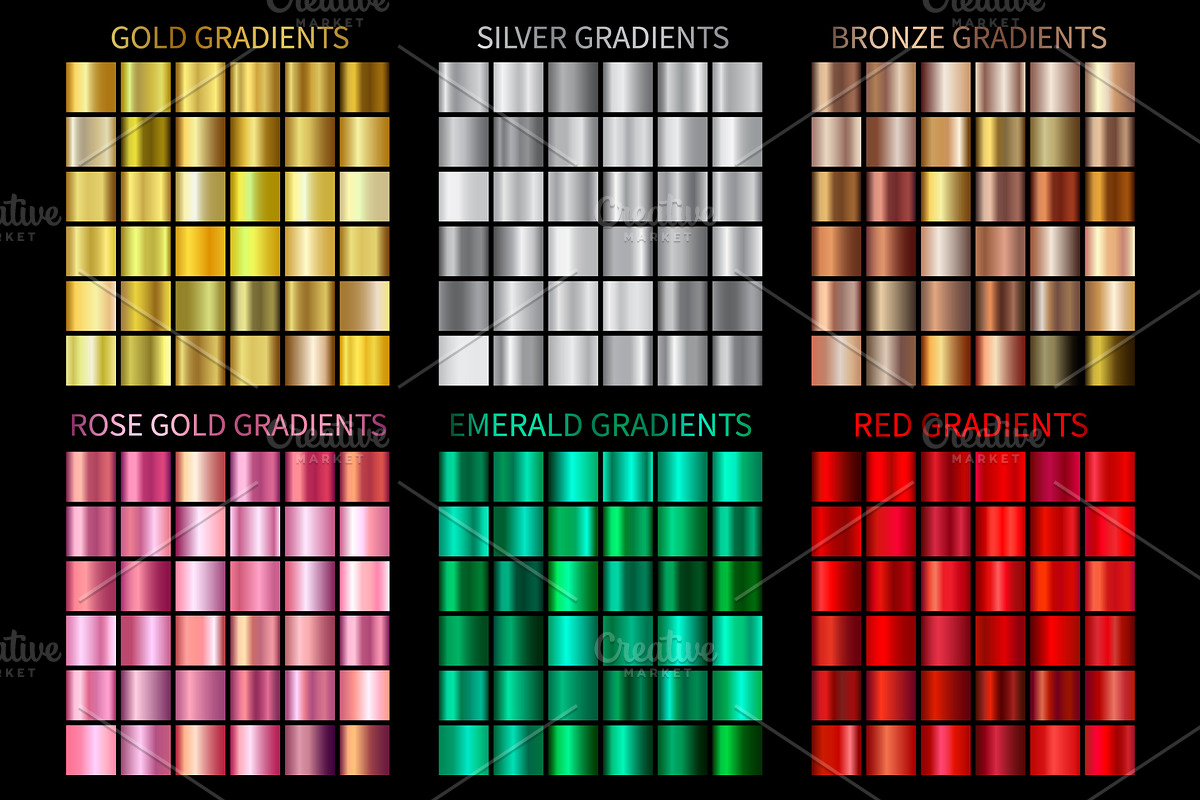 Set of Colorful Gradients .AI .GRD, a Gradient Add-On by Juksy (Photo 1 of 2)