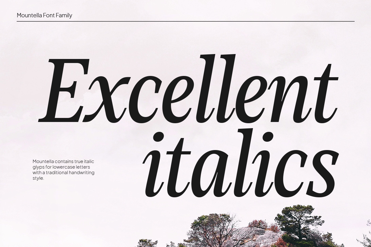 Mountella - 18 Serif Font Family, a Serif Font by Kereatype (Photo 4 of 15)