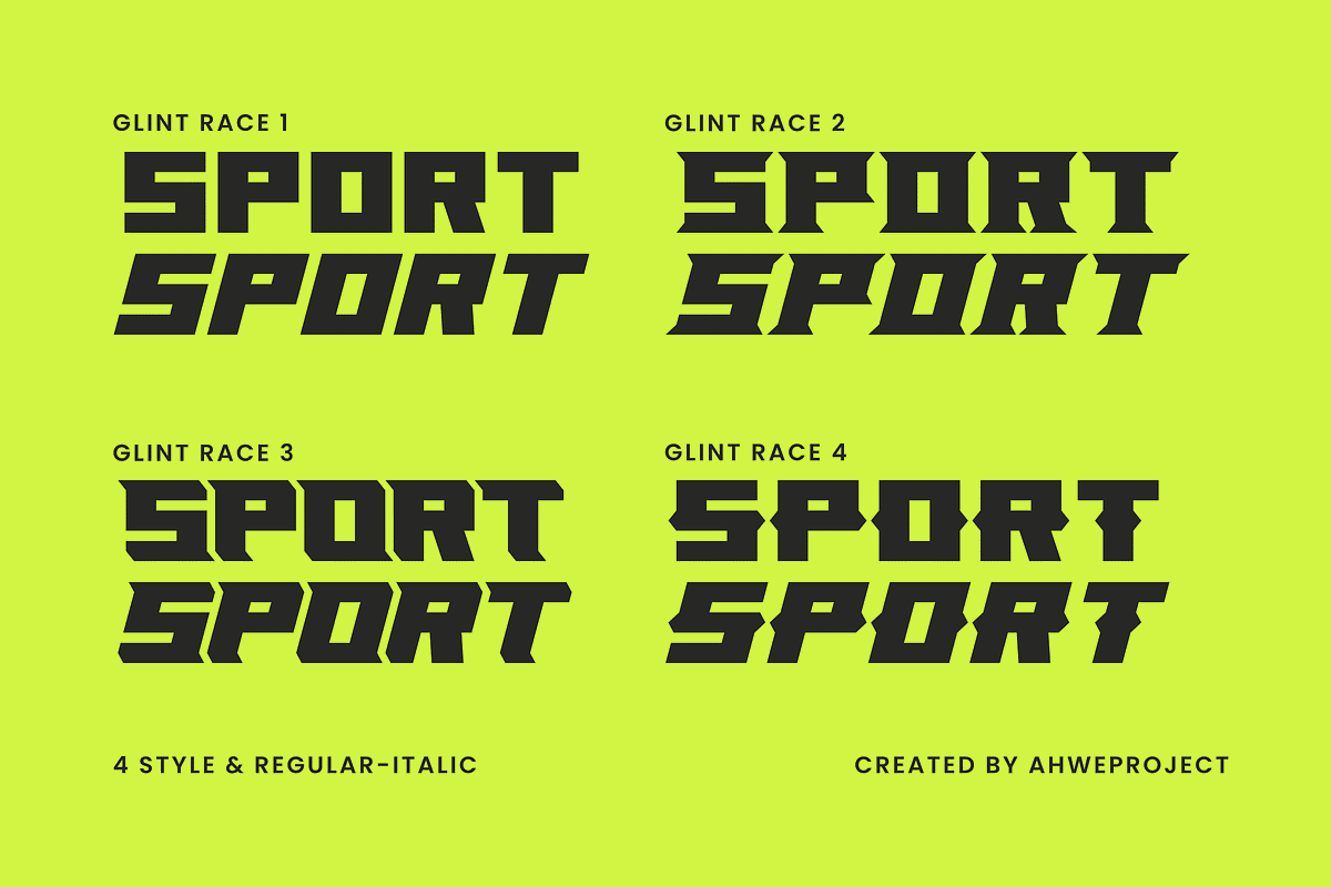 Glint Race, a Sans Serif Font by ahweproject (Photo 4 of 8)