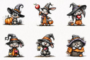 Cute Halloween Animal PNG Bundle, a Seasonal Illustration by fashionaddict (Thumbnail 4 of 7)