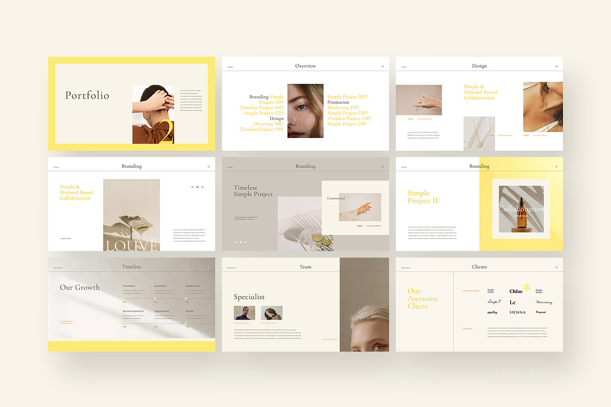 Louve PowerPoint Template, a Presentation Template by Simple P. (Photo 6 of 11)