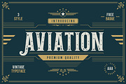 Aviation - Vintage Typeface, a Sans Serif Font by uyo66 (Thumbnail 1 of 14)