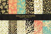 Organic Gold Leaf Digital Patterns, a Pattern Graphic by Blixa 6 Studios (Thumbnail 1 of 4)