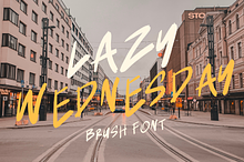 Lazy Wednesday is a brush font