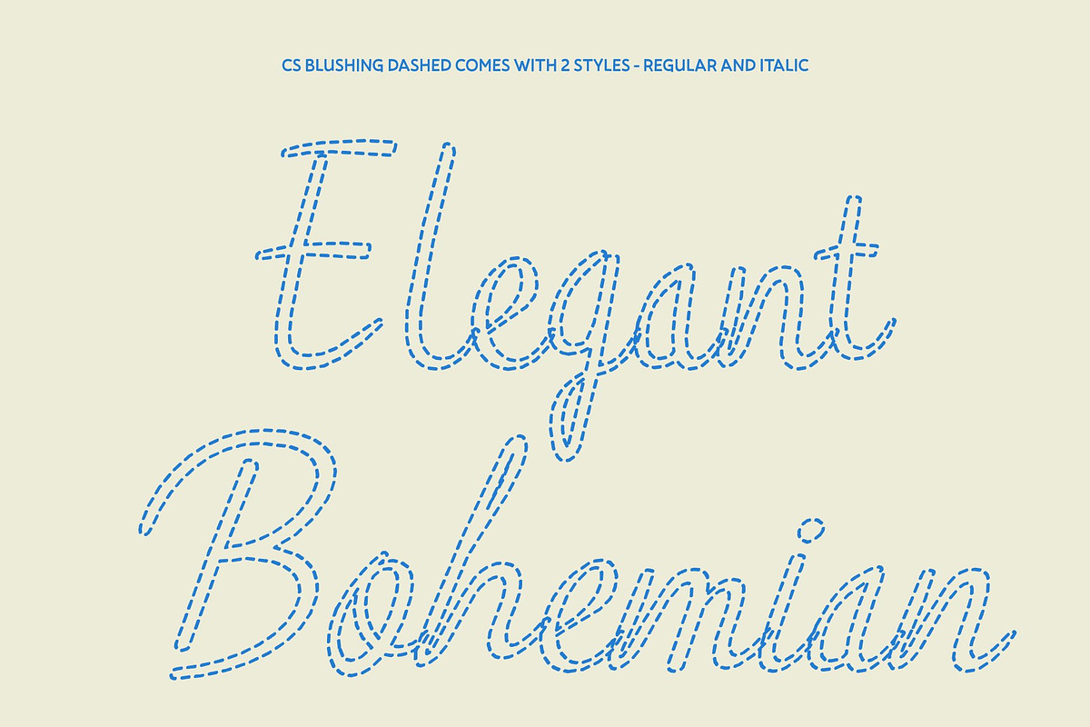 CS Blushing Dashed, a Script Font by Craft Supply Co. (Photo 3 of 8)
