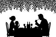 Minimalist family eating dinner, an Illustration by Amazin_art (Thumbnail 2 of 17)