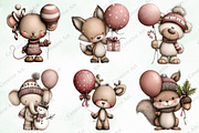 Christmas Animals With Balloon, an Illustration by Creative Art (Thumbnail 2 of 10)