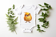 Grumpy cute birds 07. TShirt Sticker, an Animal Illustration by KENO Mascots (Thumbnail 2 of 8)