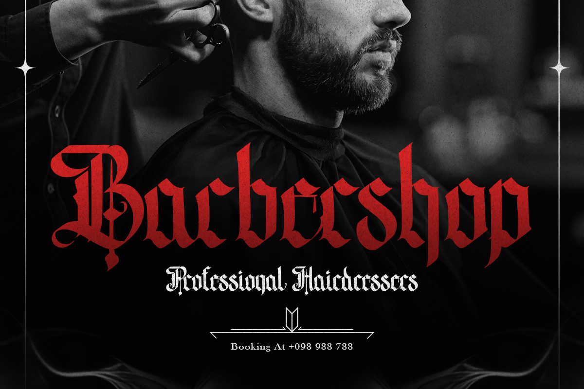 Phantom Of Opera - Blackletter, a Blackletter Font by Vampstudio (Photo 6 of 10)