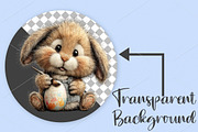 Watercolor Easter Animals Clipart, an Illustration by Canvas Craft (Thumbnail 2 of 7)