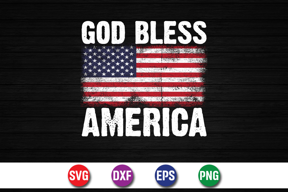 God Bless America 4th Of July, an Object Graphic by SVGCuteShop (Photo 1 of 3)