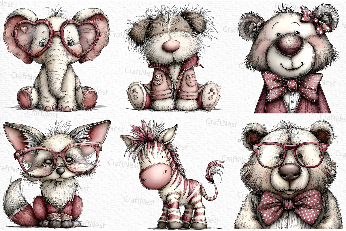 Quirky Animals Clipart, an Illustration by Craft Nest (Photo 5 of 6)