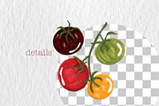 Oil Pastel Whimsical Tomatoes Set, a Food Illustration by Oleksandra Illustrates (Thumbnail 7 of 16)