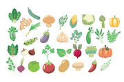 Vegetable and Fruits Clipart, a Food Illustration by Berdansabersama (Thumbnail 3 of 5)
