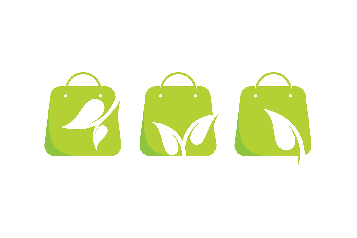 Green Leaf Shopping Bag Vector Logo, an Object Graphic by majesticlogo (Photo 2 of 3)